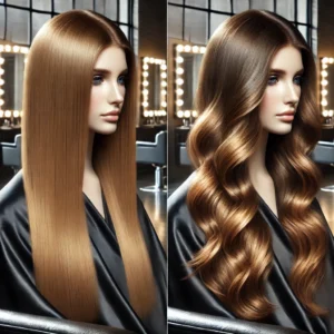 foiling highlighting with the soft, natural gradient of balayage